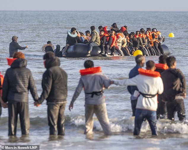French cops were no where to be seen when the boat carrying 60 migrants made up of men, women and children set sail from Gravelines