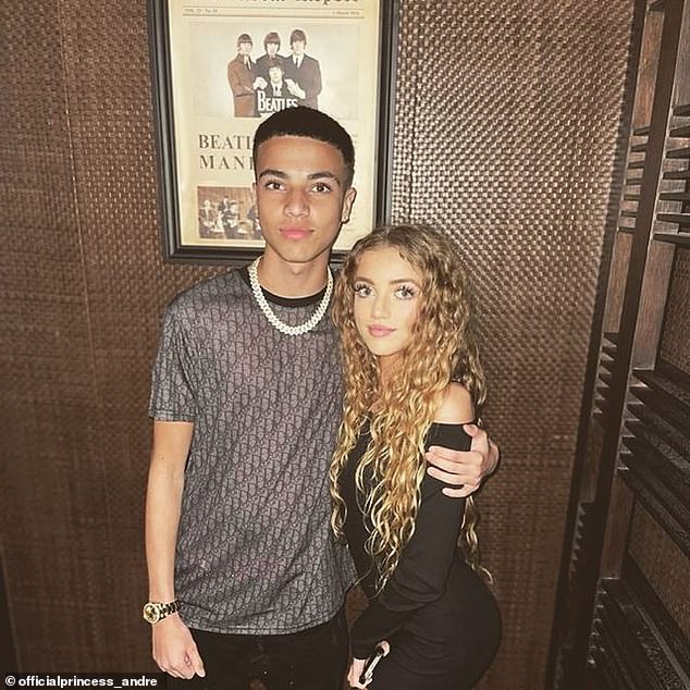 Princess, pictured with her older brother Junior Andre, who is also the son of dad Peter and mum Katie