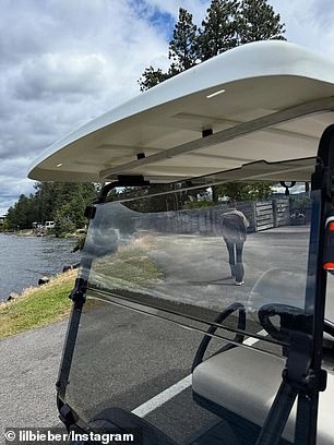 Photos shared to Justin's account, which he just changed from @justinbieber to @lilbieber, showed the model holding pickleball paddles and walking near a golf cart