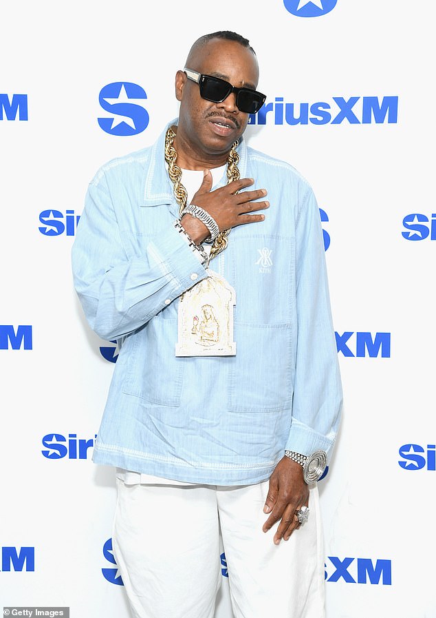 His family has links to hip-hop royalty, a godfather is Ricky Martin Lloyd Walters, better known as Slick Rick (pictured)