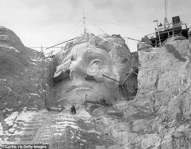 Even within the faces there are deep chasms and cracks which had to be delicately worked around and left in place to avoid risking the integrity of the entire work