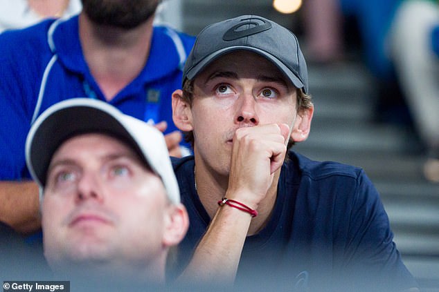 Twenty-six-year-old De Minaur also supports his partner from the stands whenever possible