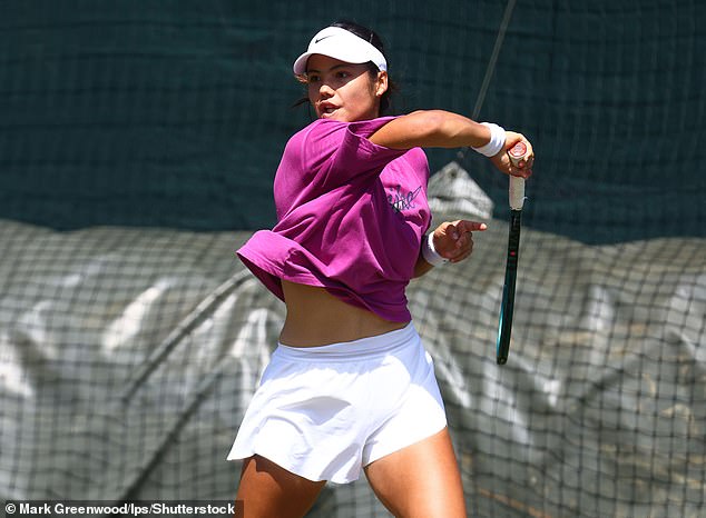 Raducanu is taking on fellow Brit Mimi Xu in a frantic first day at the All England Club