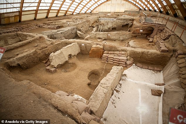 A excavation site is seen at Çatalhöyük which was inscribed as a UNESCO World Heritage Site in July 2012. New finds are being encountered at Çatalhöyük, where about 8,000 people lived together during the Neolithic period