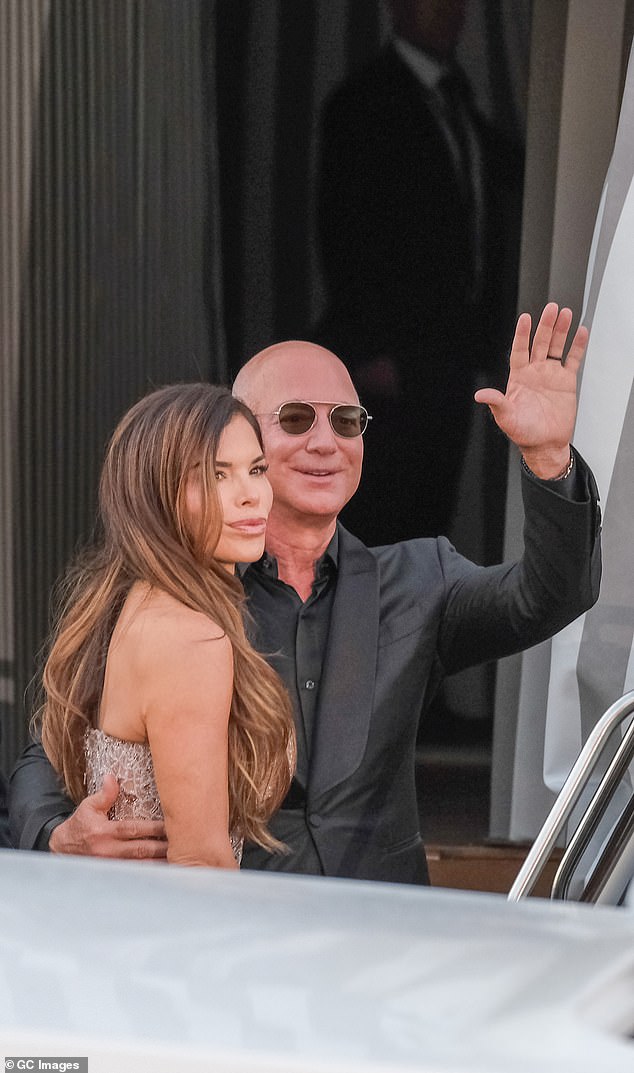 Jeff and Lauren tied the knot in a lavish ceremony on Friday on the picturesque San Giorgio Maggiore island, exchanging vows in front of nearly 200 high-profile guests