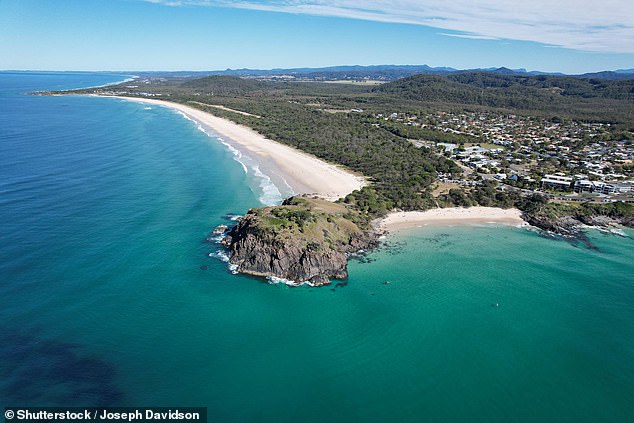 Cabarita Beach (pictured) will remain closed for the next 24 hours, following the shark attack
