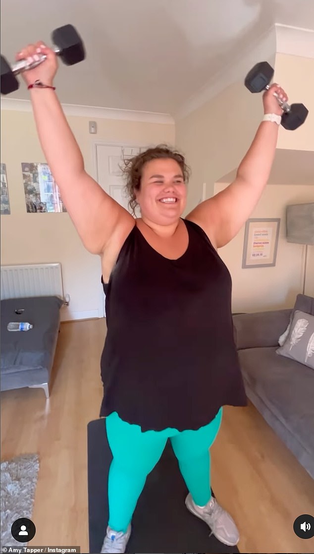 She often posts videos of her workouts to her followers