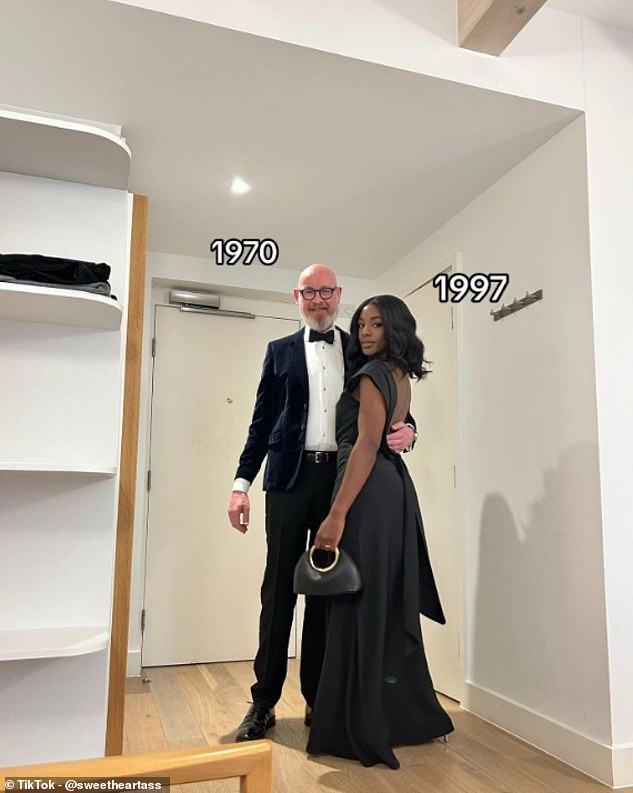 The couple have an age gap of 27 years, with Sass born in 1997 and her boyfriend born in 1970