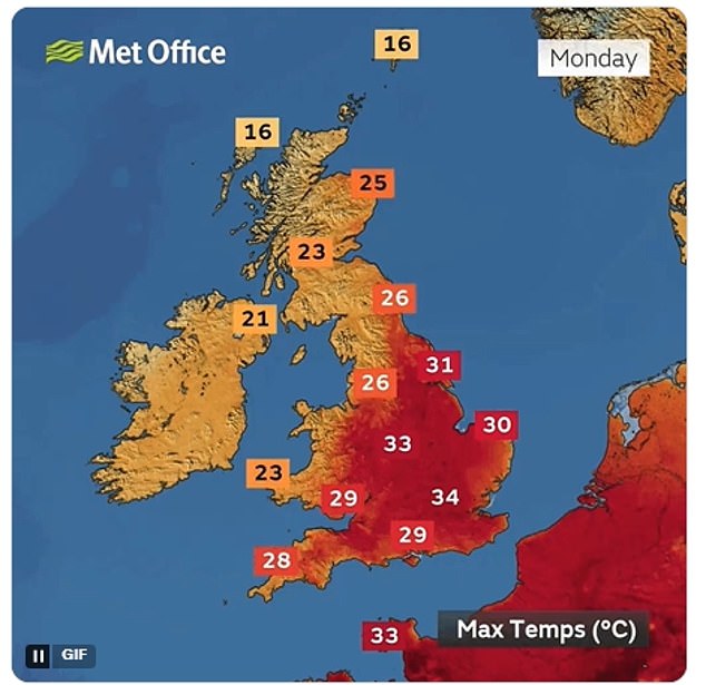 Scorching hot summer weather has been forecast for Wimbledon fortnight by the Met Office