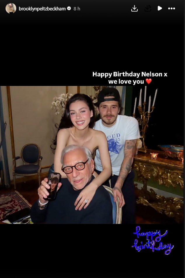 Brooklyn shared a gushing post about his father-in-law despite snubbing his own dad David's big day amid their ongoing feud