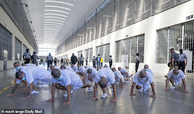 The inmates, who are not allowed out are monitored at all times by CCTV cameras