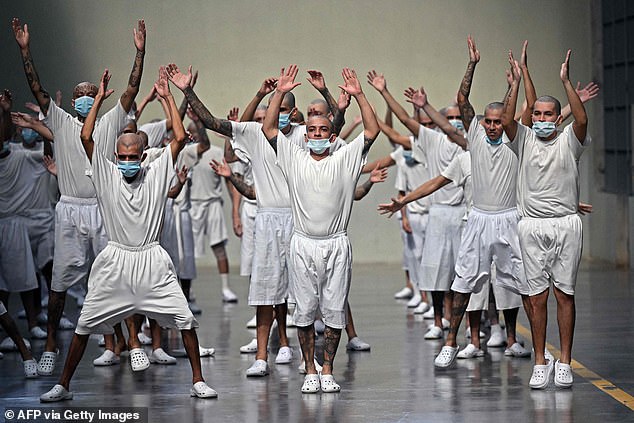 Prisoners are only allowed to exercise in a large hallway for thirty minutes
