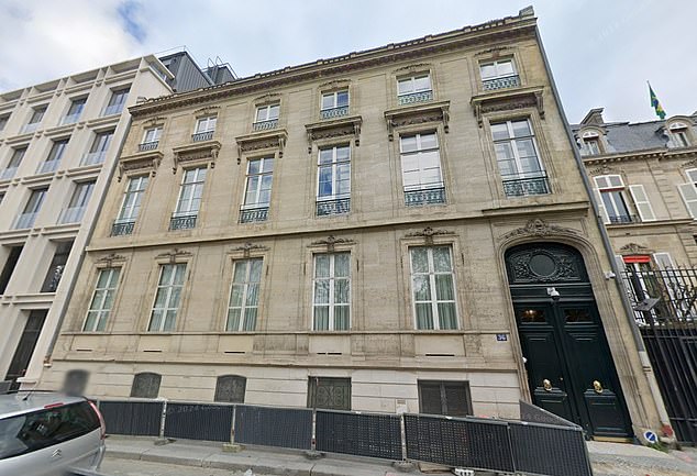 James, originally from Hitchin in Hertfordshire, managed a three-storey mansion at 36 Cours Alberts 1 in Paris' luxurious 8th arrondissement (pictured) on the Prince's behalf