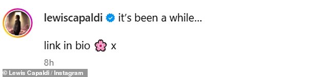 Captioning his exciting post, he simply wrote: 'It¿s been a while¿' before directing his followers to the link to his song in his bio