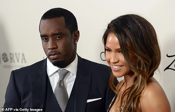 (FILES) Sean P. Diddy Combs with Cassie Ventura attend the premiere of 'The Perfect Match' at the Arclight Theatre in Los Angeles on March 7, 2016. On June 24, both parties have rested in the trial of Sean "Diddy" Combs, and now lawyers will address jurors directly with marathon closing arguments. Music mogul Combs, 55, faces federal charges of racketeering, sex trafficking, and transportation with intent of prostitution. He denies all charges and faces life in prison if convicted. (Photo by Chris Delmas / AFP) (Photo by CHRIS DELMAS/AFP via Getty Images)