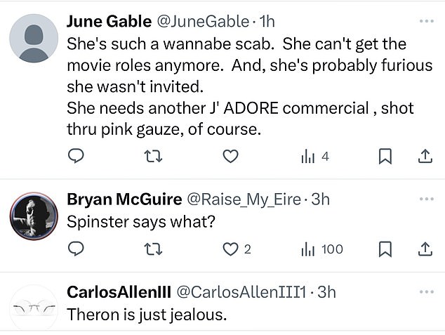 While the actress said it in jest, some took her words seriously and raced to X, formerly Twitter , to air their complaints on the Oscar winning actress