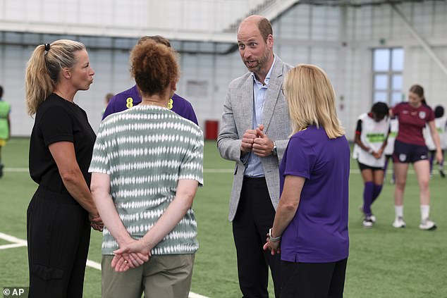Prince William heard from FA personnel about the team's preparations for the upcoming tournament that kicks off on July 2