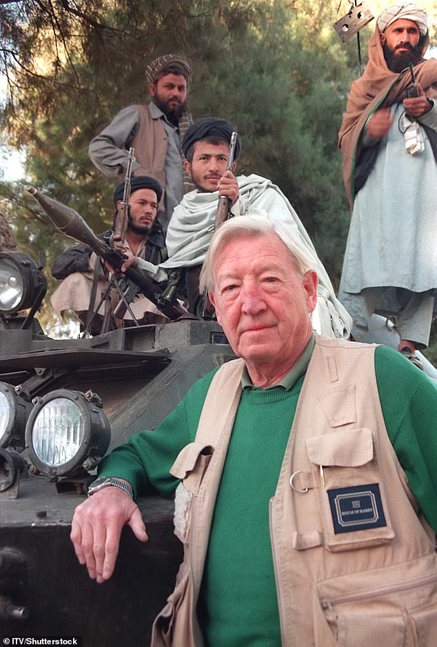 Pictured: Sandy Gall goes to Afghanistan to take prosthenics to his charity in 1996