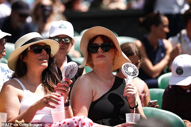 Fans have had to get creative with ways to beat the heat on the first day of the Championships