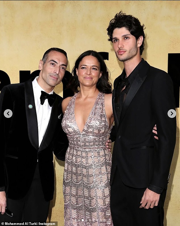 Fast And Furious star Michelle stunned in a silver sequinned gown