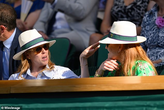 The Princess chats to her mother, Sarah, while both sitting in the Royal Box