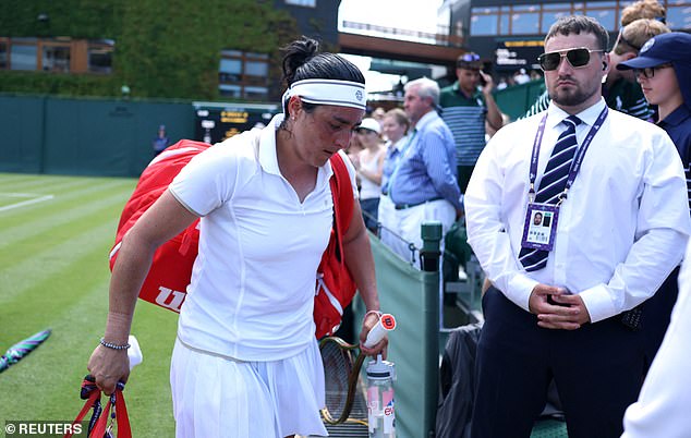 She left the court very upset and chose not to speak to media following her retirement