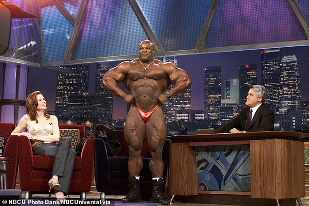 Coleman pictured on The Tonight Show with Jay Leno (right) back in 2001
