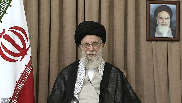 As conflict continues to simmer in the Middle East, Iran's supreme leader Ayatollah Ali Khamenei (pictured) threatened to strike back against America if further attacks were made
