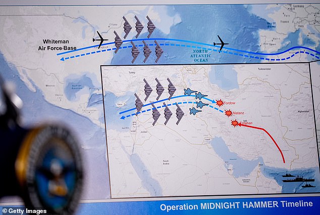 Trump’s administration let it be known that B-2 bombers were on their way across the Pacific – while the real strike force was heading for Iran over the Atlantic