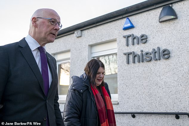 First Minister John Swinney and Glasgow City Council leader Susan Aitken visited the Thistle Centre Safer Drugs Consumption Facility in January