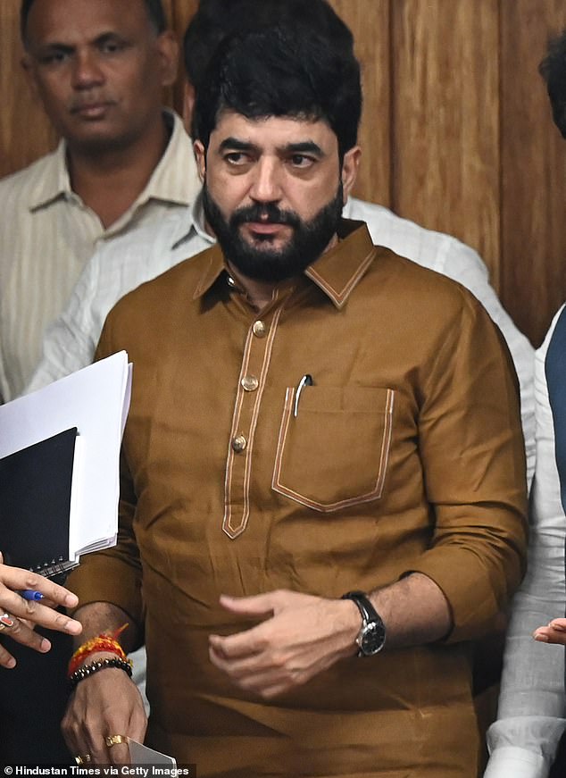 India's minister of state for civil aviation, Murlidhar Mohol (pictured on June 14, two days after the air disaster) has confirmed that sabotage is among the possible causes being explored by crash investigators