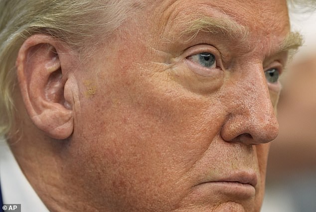 President Donald Trump talks with reporters in the Oval Office on Wednesday. He has been contemplating whether or not to get the U.S. military involved in the emerging Israel-Iran war
