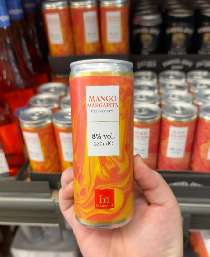 Mango Margarita style cocktail in a can.