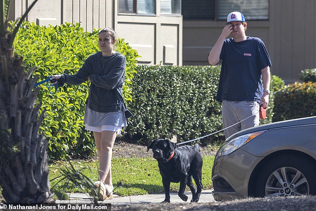Alex Murdaugh's (far right) only surviving son, Buster, has settled down with his wife Brooklynn and their dogs, an hour away from the South Carolina estate where his mother and brother were gunned down