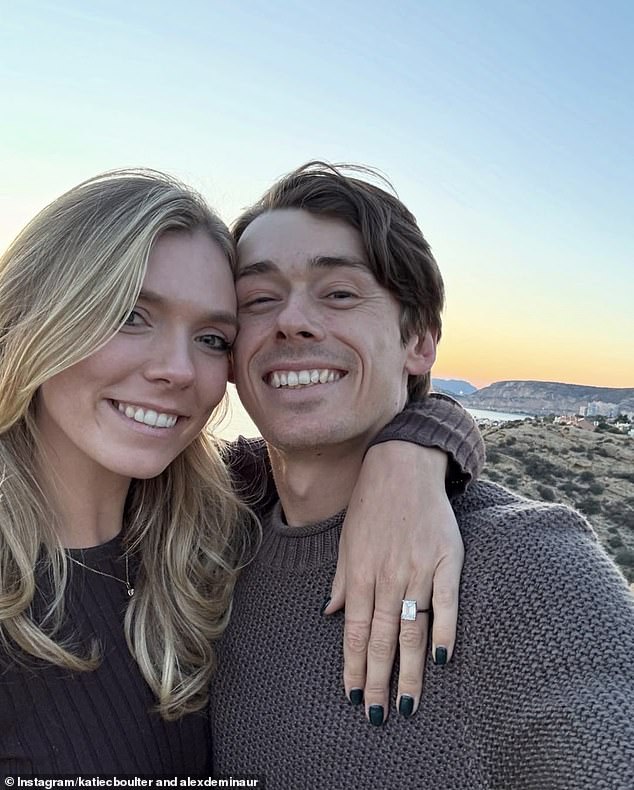 De Minaur (right) and British No2 Katie Boulter (left) announced their engagement late last year