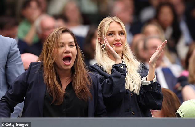 Zverev previously clashed with Fritz's girlfriend Morgan Riddle (right) at Wimbledon