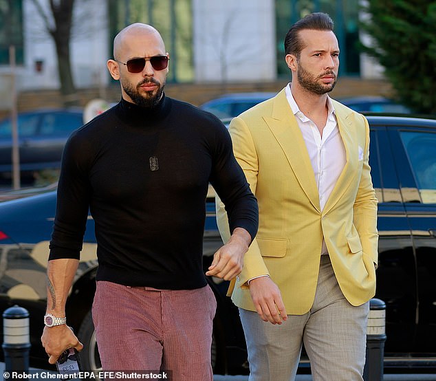 Andrew Tate, left, will not face criminal prosecution over accusations brought by model Bri Stern, who claimed he assaulted her during a sexual encounter in March