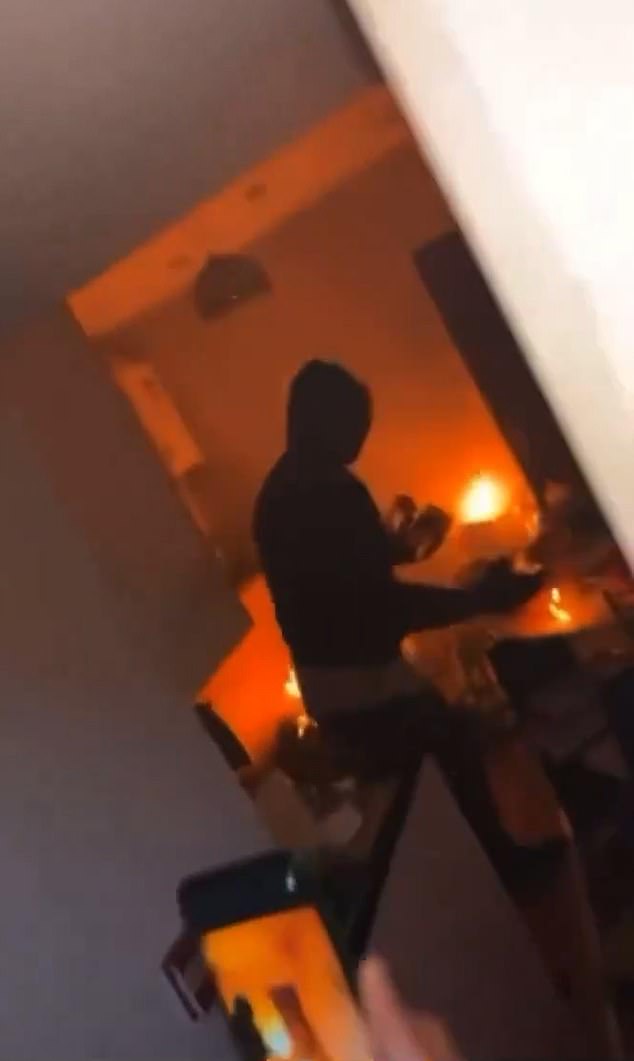 The moment a yob screamed 'f*** off foreigners' as a house was set alight in Ballymena