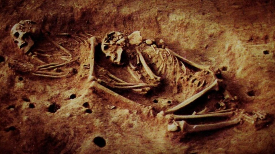 BIG DIG Archaeologists find 6,000-year-old skeletons from Colombia with ancient DNA which could rewrite human history, The skeletons of two hunter-gatherers excavated at the Checua archaeological site., https://www.news.com.au/technology/science/archaeology/6000-year-old-skeletons-with-no-connection-to-modern-humans-found-in-colombia/news-story/09bc7072a012e5ed647be7feaa3db3fa