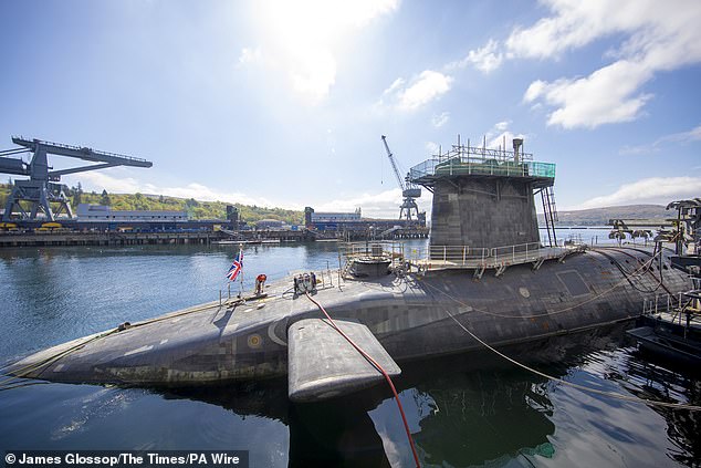 Ms Brook spoke to Inderdeep Bains about how Cdr Fergusson ¿ the former captain of nuclear missile submarine HMS Vigilant (pictured) ¿ licked her ear, blew on her neck and punched her in the kidney during periscope training