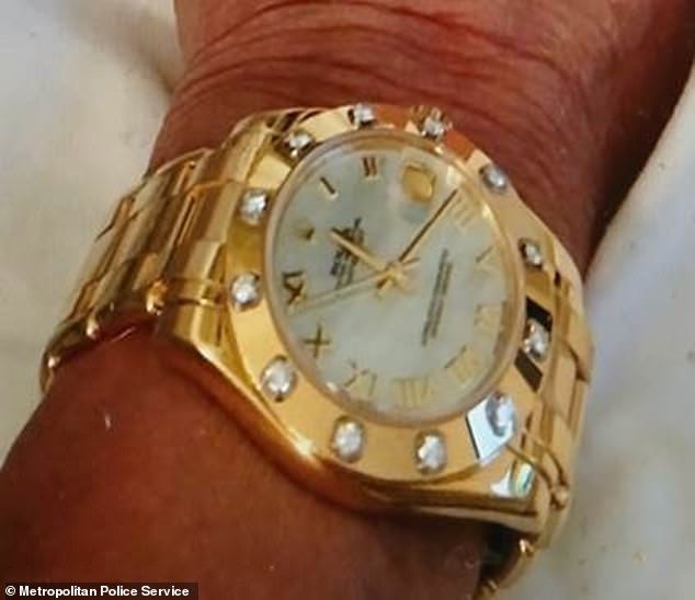 Police believe a possible motive for the murder is linked to a Rolex watch with a distinctive diamond encrusted face, which they think is missing from Ms Abbott's address