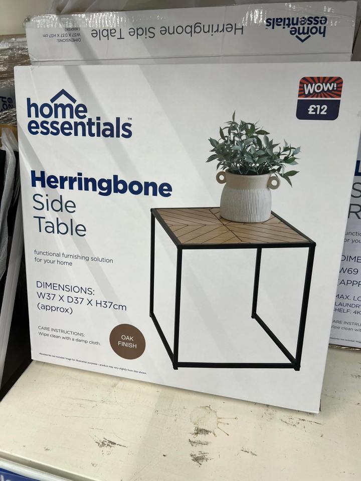 Home Essentials Herringbone side table box.