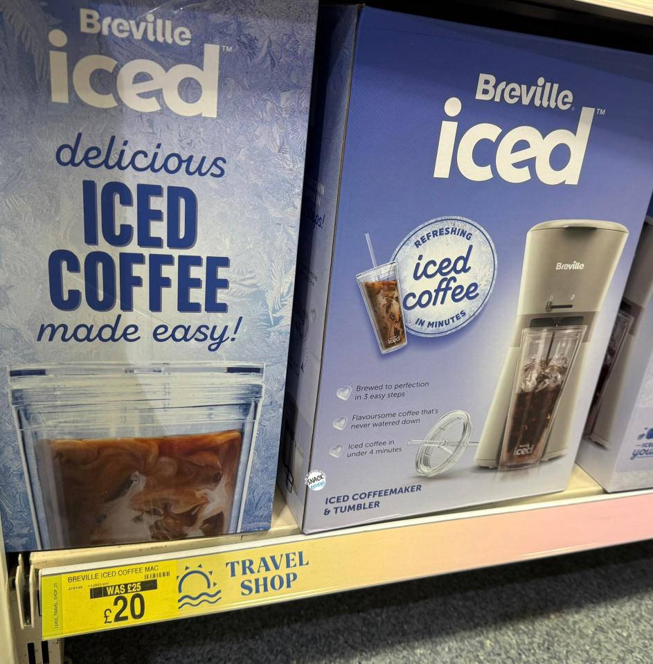Breville iced coffee maker and tumbler.