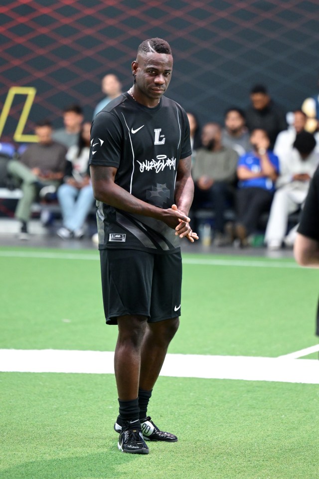Mario Balotelli at the Baller League UK Final.