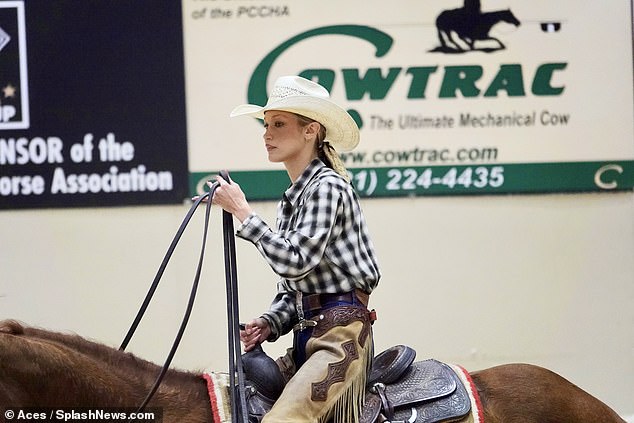 She put her horsemanship to the test this weekend in Fort Worth, Texas .