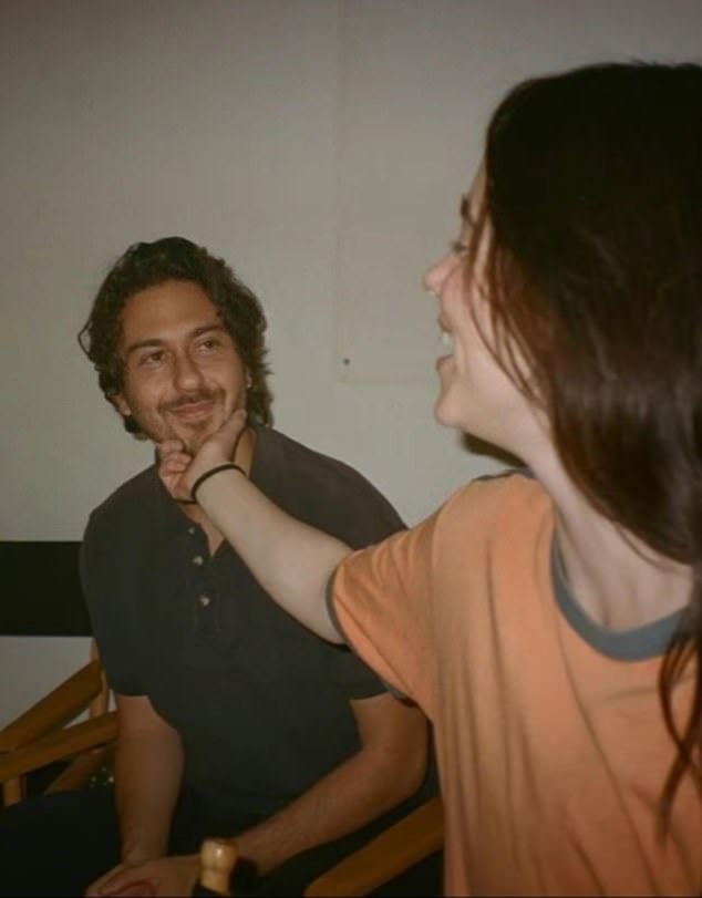 The pair are pictured last year on the set of a music video they collaborated on