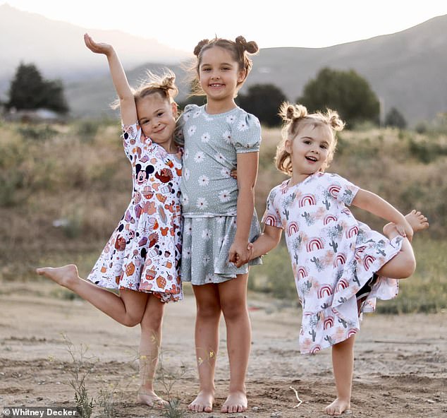 Paityn, nine, Evelyn, eight, and Olivia Decker, five, were found dead on Monday after police swarmed around Rock Island Campground