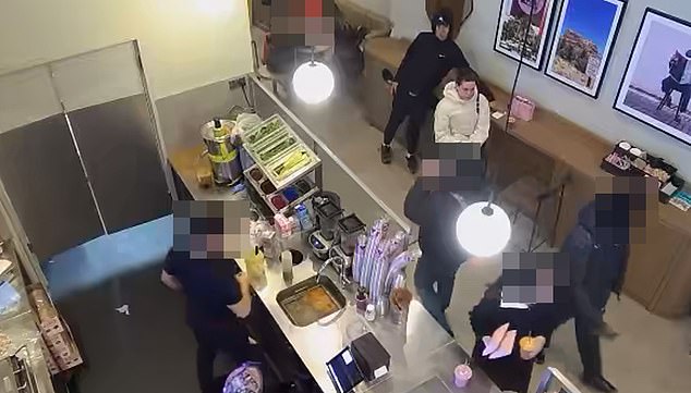 MailOnline exclusively revealed yesterday CCTV footage (pictured) of the shocking attack on the rising star at the upmarket coffee shop