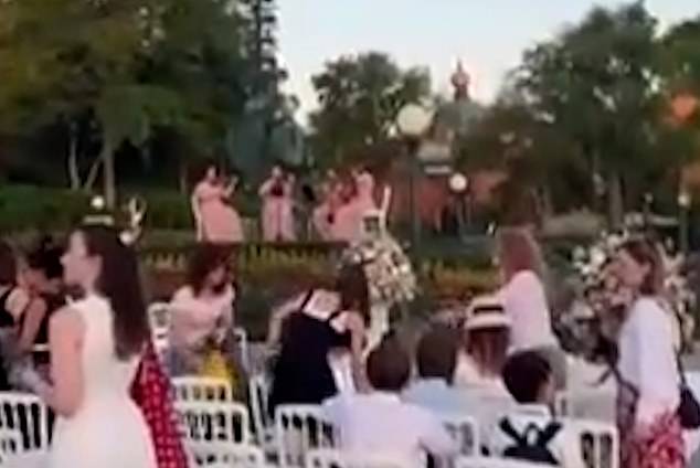 A British man arrested in France for staging a fake wedding to a nine-year-old girl at Disneyland Paris is a known predatory paedophile who is on the run from UK justice, it emerged today. The entire event was due to be broadcast live on social media, according to prosecutors, with 'extras' recruited online to play family