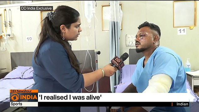 While sitting up in his seat, he told DD India, that he was 'feeling better than yesterday' and that the 'treatment is going good'